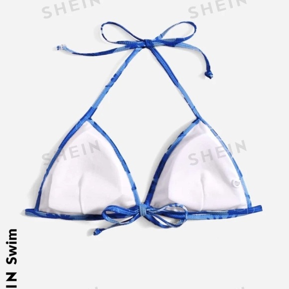 SHEIN Tropical Flower Print Bikini Top - Picture 3 of 5